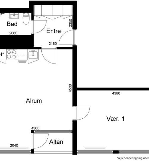 2-værelses ( 63 m² )